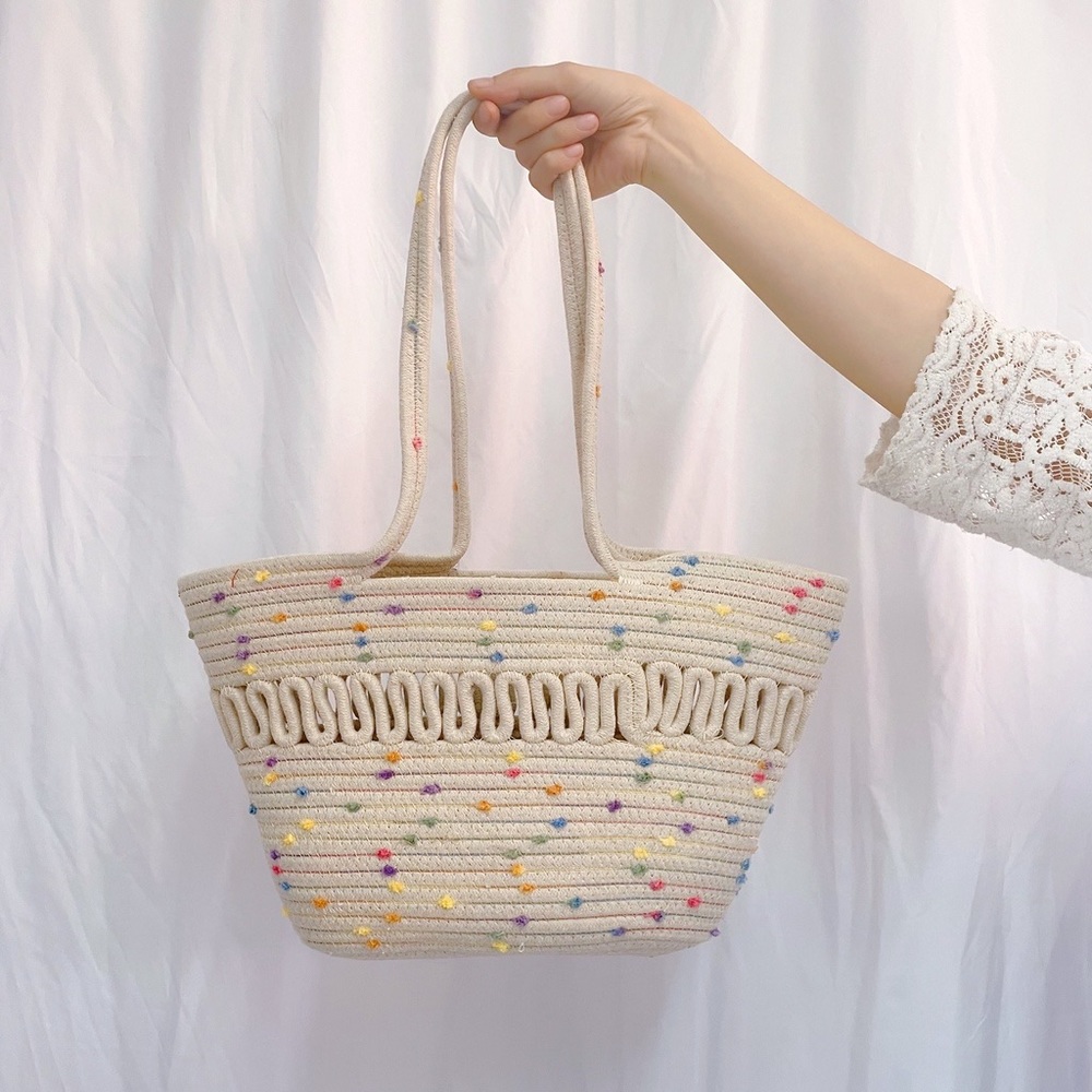 Woven bag summer bag multicolored bag beach vibes cruise